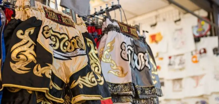 muay thai shorts in shop